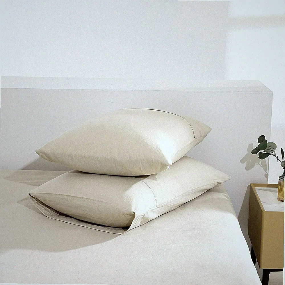 100% Linen Pillow Cases King, Set of 2 King Size Linen Bed Pillow Shams