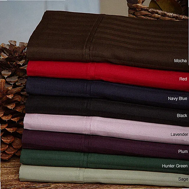 1000 TC EGYPTIAN COTTON 3 PCs DUVET SET STRIPE COLORS US SIZES