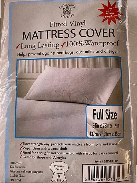 2 Sultan's Linens Full Fitted Vinyl Mattress Protectors New