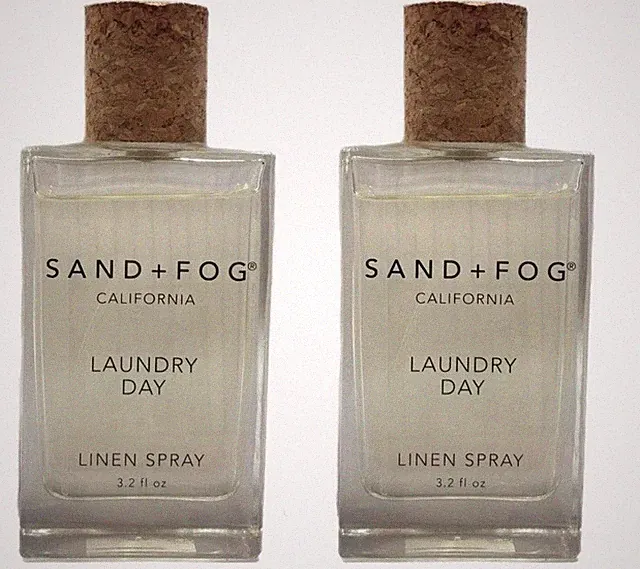 2x Sand + Fog California Laundry Day Scent Clothing Bedding Linen Spray 3.2 oz