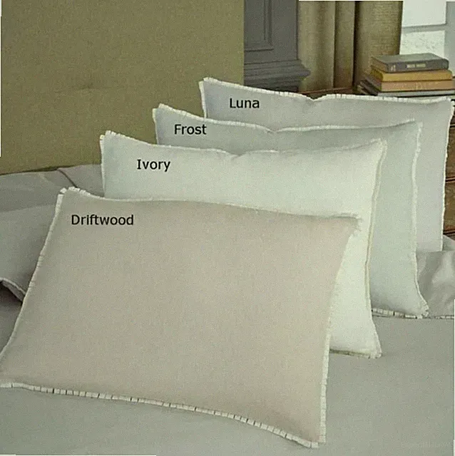 3 Linen Blend IVORY Euro Shams Dransfield and Ross (Lancaster)