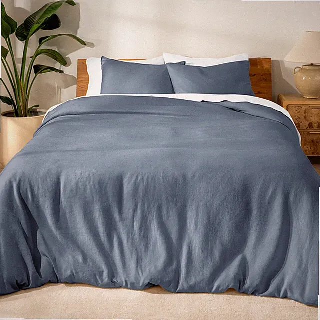 Bare Home Luxury Lightweight & Breathable Natural 100% Linen Duvet Cover Set