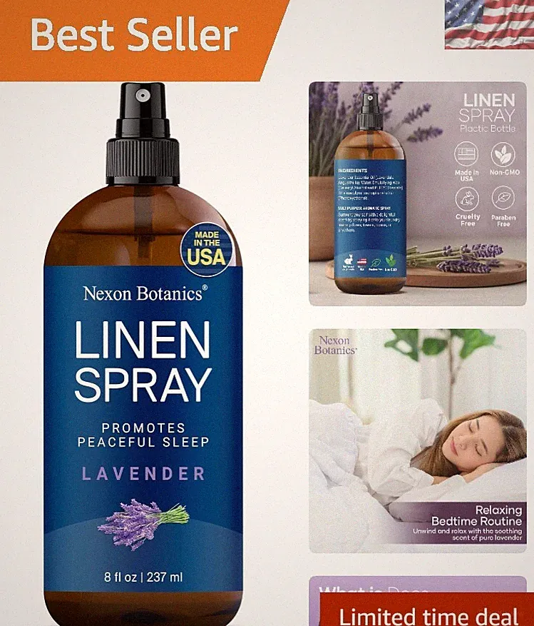 Lavender Linen Spray 8 fl oz - Refreshing Mist for Bedding & Home Ambiance
