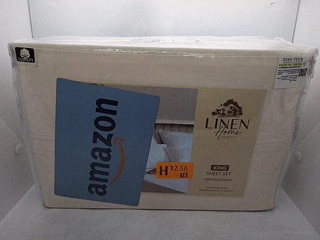 Linen Home Ivory Luxury Percale Weave King Sheet Set Cotton