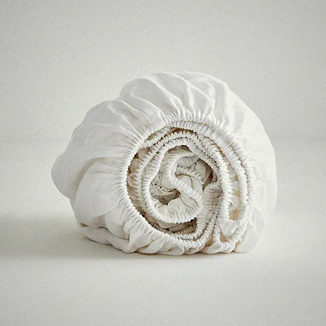 New Linen Fitted Sheet Queen 14" Deep Pocket White