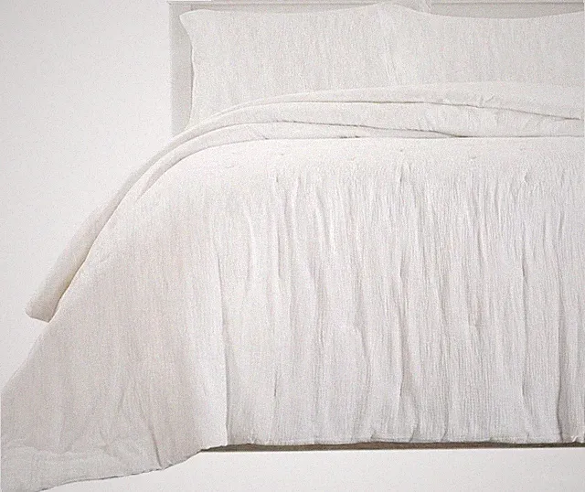 Oversized King 100% Cotton Muslin Comforter, Lightweight & Reversible Duvet 120x