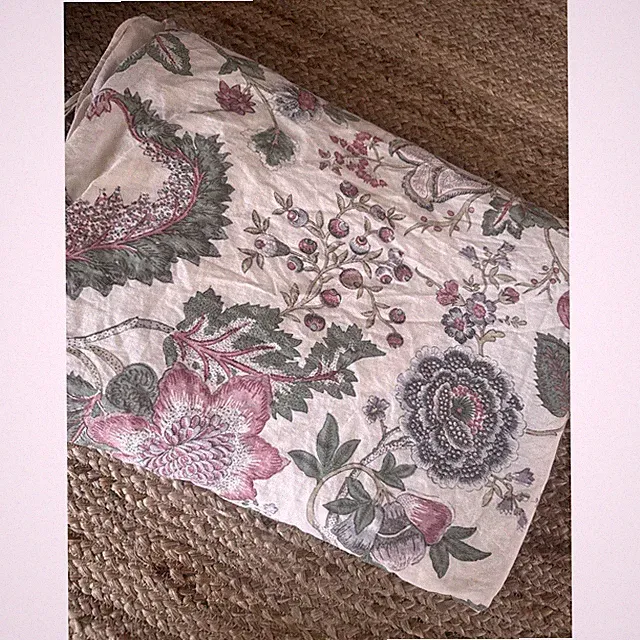 Pottery Barn Palampora Linen Cotton Blend King-Size Duvet Cover