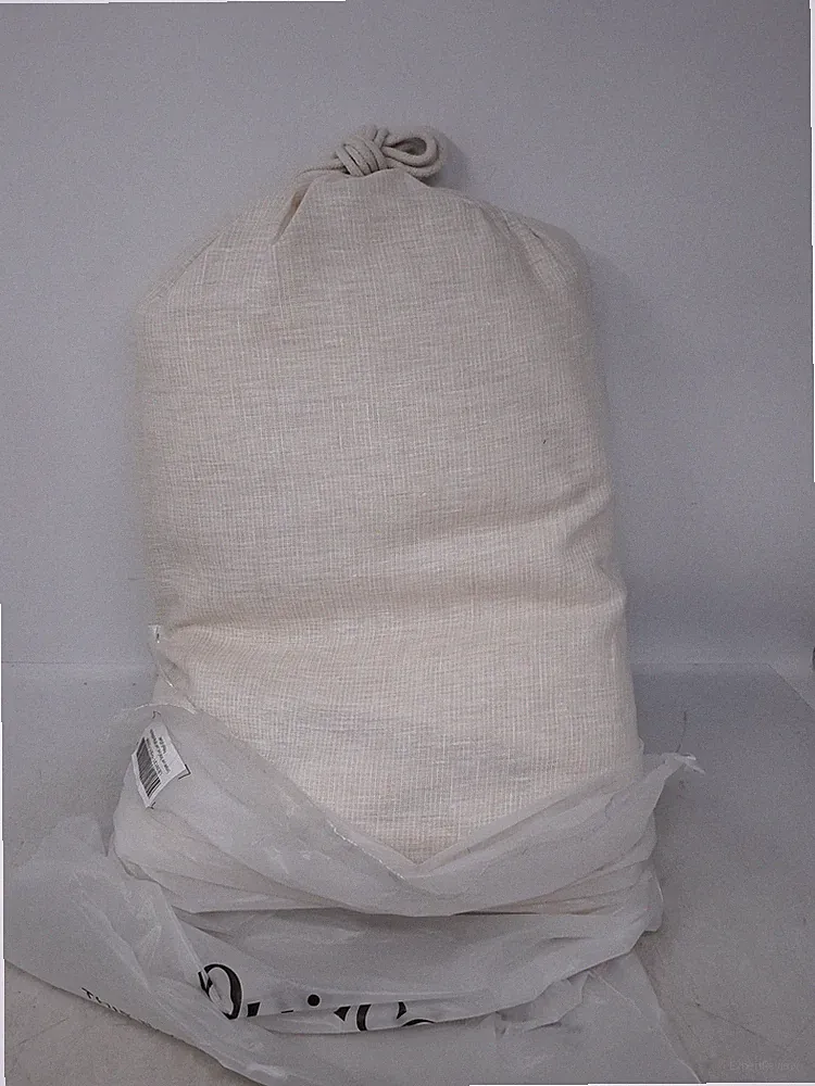 Quince European Linen Stripe Duvet Cover Set Full/Queen Natural/White
