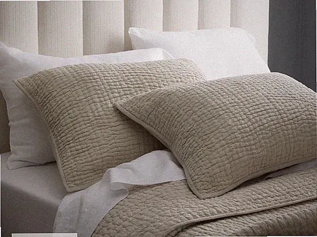 Quince Twin European Linen Quilt Set One Sham Natural NWOT MSRP 160