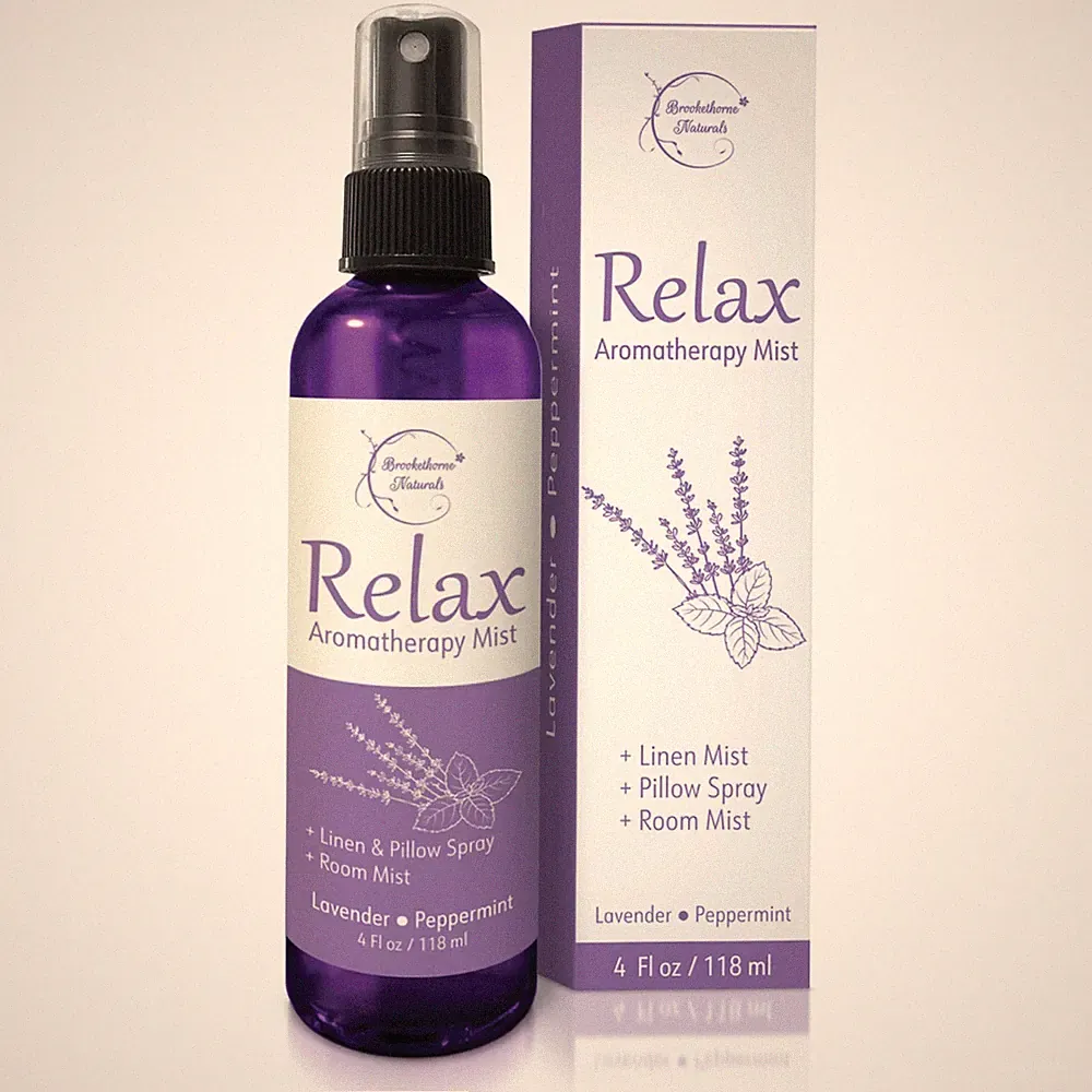 Relax Aromatherapy Spray - Lavender & Peppermint - Room, Linen & Pillow Mist 4oz