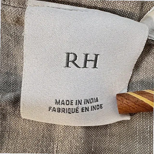 Restoration Hardware RH 100% Linen Flat Sheet King Gray Stonewash Belgian