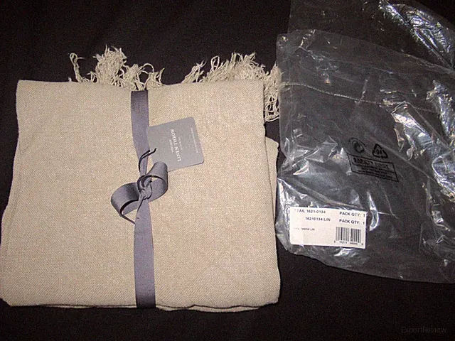Restoration Hardware vintage Linen Throw 50x70" Fringed tan sand neutral $149