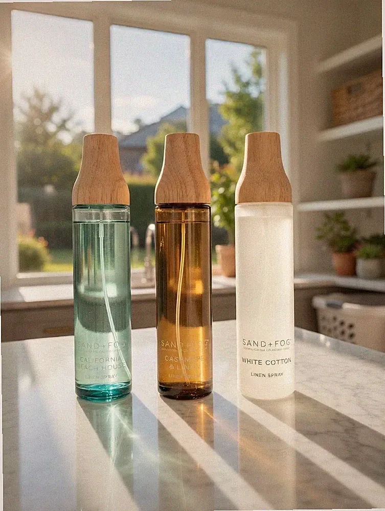 Sand + Fog Luxury Linen Spray - 8 Options - 3.2 oz Glass Bottle Laundry - CHOOSE