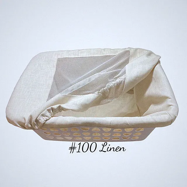 SHIPS FREE USA Laundry Basket NATURAL LINEN Liner Set 2 Bu. for Whelping Puppies
