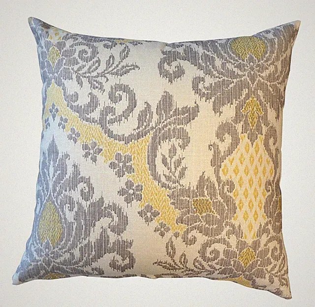 THE WELL DRESSED BED Bedazzle Silver Lining Linen Blend Pillow Cover 21x21