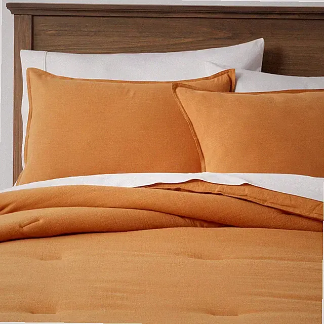Threshold 3-Piece Cotton Linen Comforter Set OEKO-TEX Space Dyed