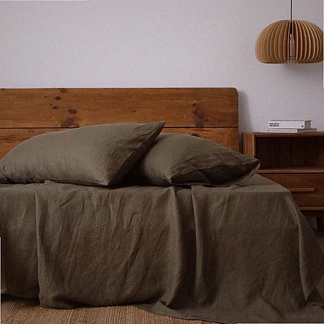 XZ XIFA Linen Pillowcases Queen Pack of 2 100% Natural Washed French Flax Breath